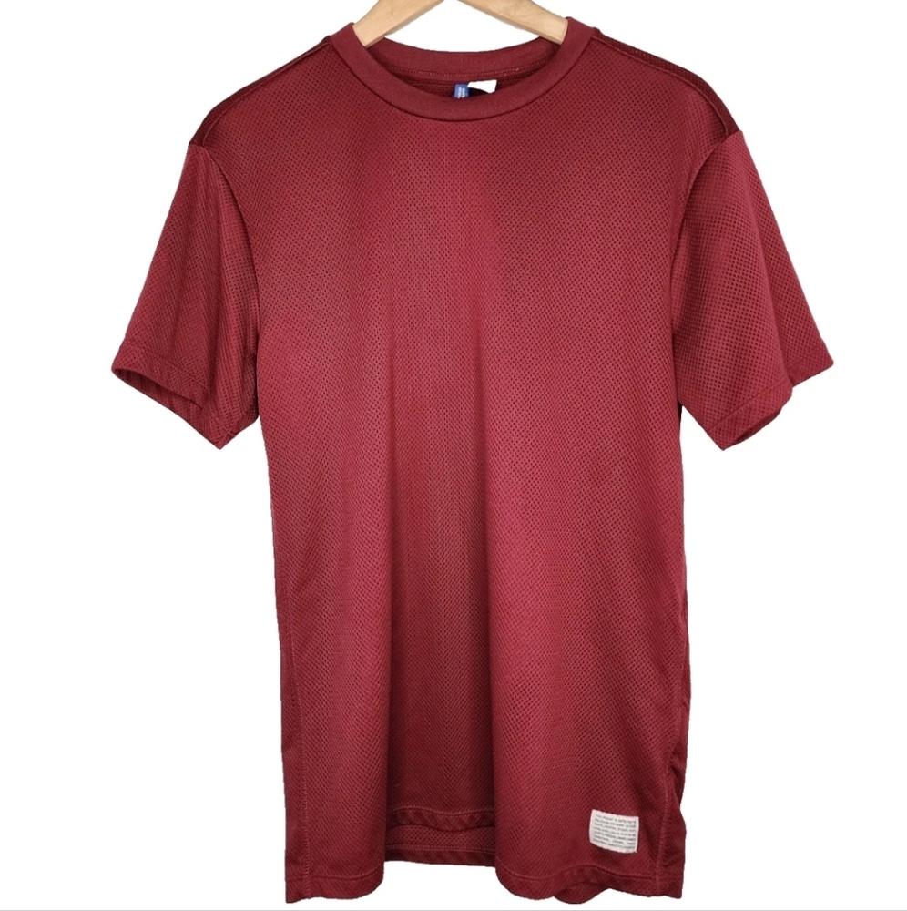 H&M Divided Athletic Jersey Shirt in Maroon Size S